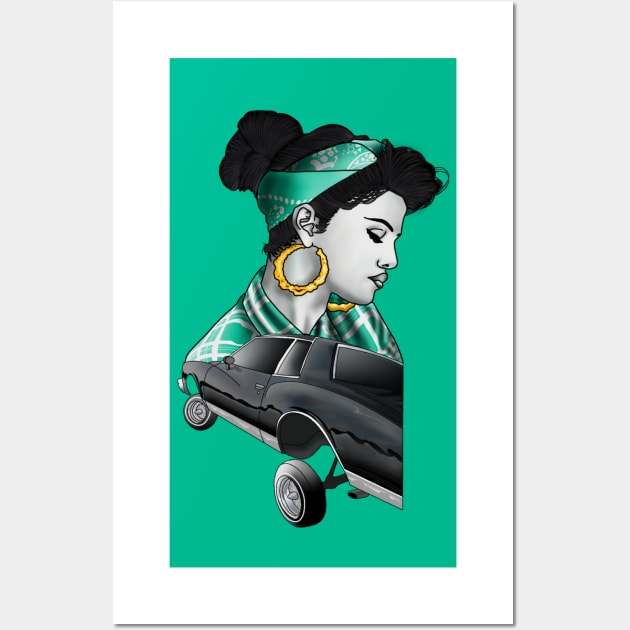 Lowrider chola Wall Art by KeegansKolourStudio